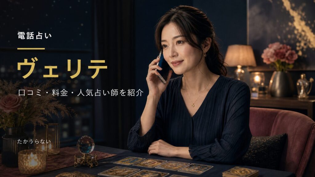 電話占いヴェリテの口コミ・料金・人気占い師を紹介するアイキャッチ
