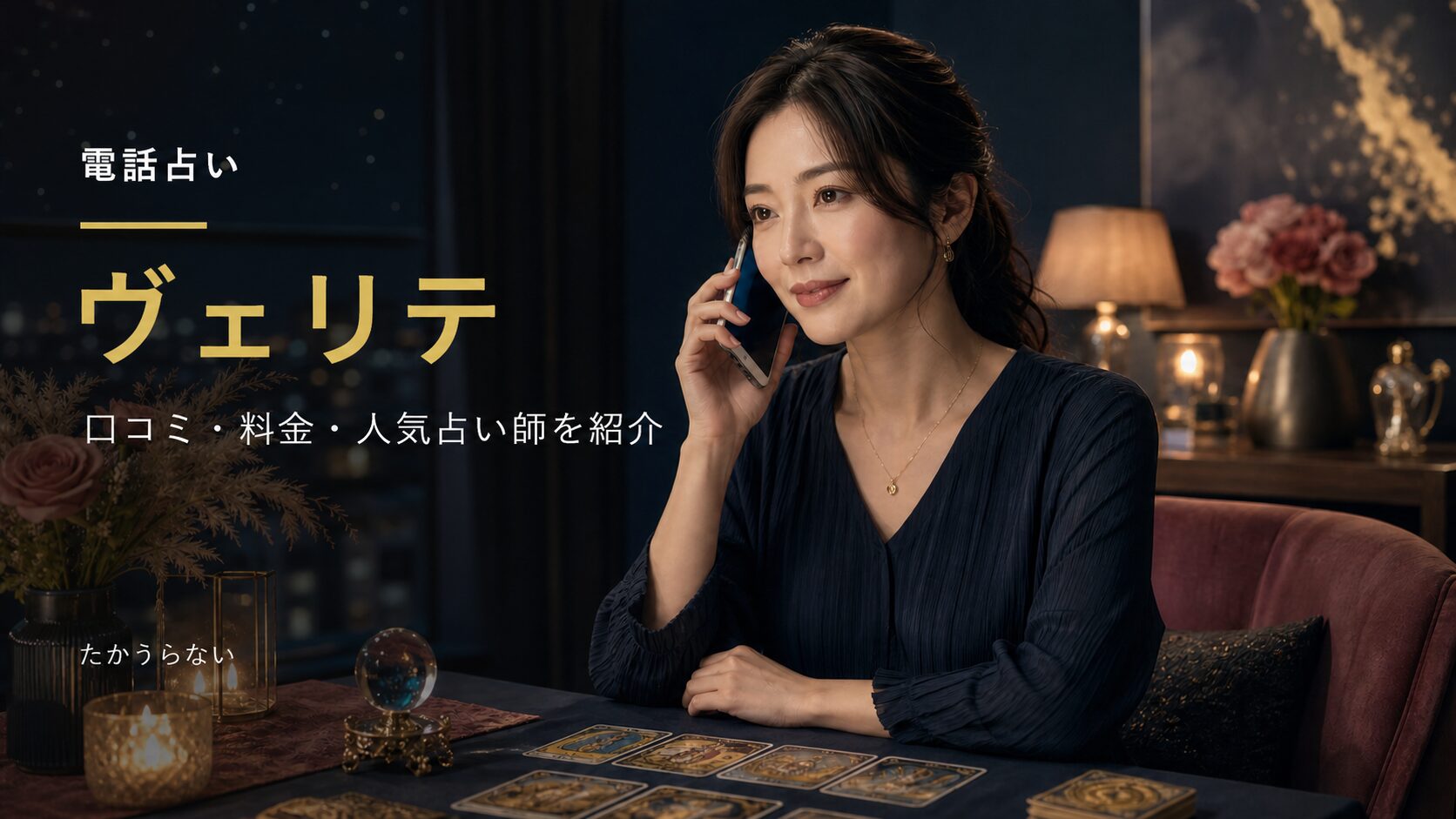 電話占いヴェリテの口コミ・料金・人気占い師を紹介するアイキャッチ